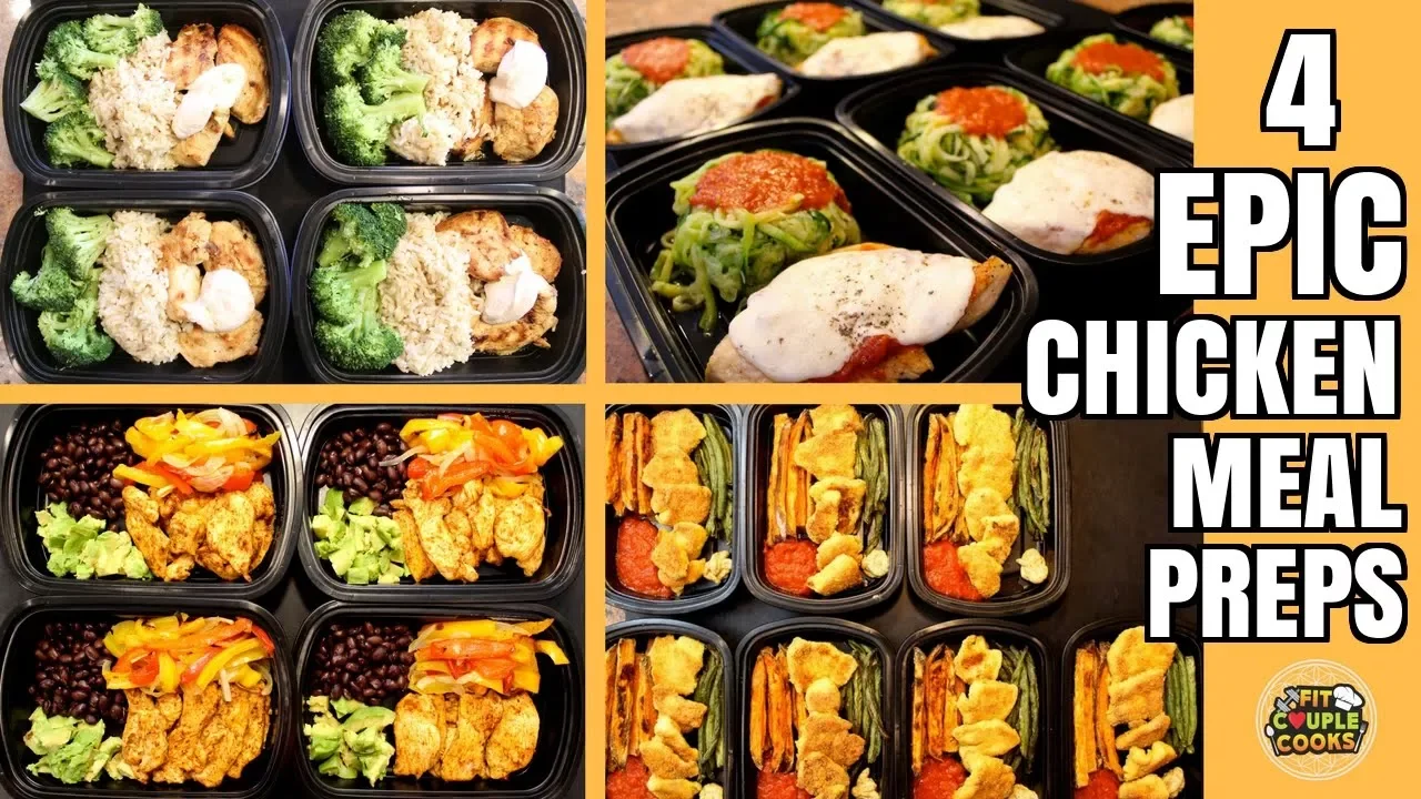 4 EPIC CHICKEN MEAL PREP RECIPES