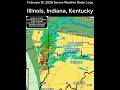 February 19 2026 Tornado Radar Loop and Tornado in Bloomington IN A look back on what happened