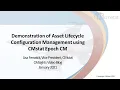 Asset Configuration Management Software Demonstration of CMstat EPOCH CM