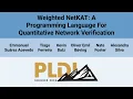 PLDI 26 Weighted NetKAT A Programming Language For Quantitative Network Verification