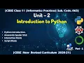 Part - 1 Unit 2 Introduction to Python Informatics Practices Class 11 IP CBSE