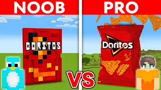 NOOB vs PRO DORITO House Build Challenge in Minecraft
