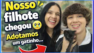 NOSSO FILHOTE CHEGOU 🥹🐾 primeiro dia em casa (emocionante)