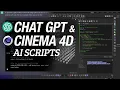Chat GPT with Cinema 4d AI write python scripts for Cinema 4d