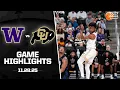 Lagu Washington vs. Colorado Game Highlights | 2025-26 Big 12 Men’s Basketball
