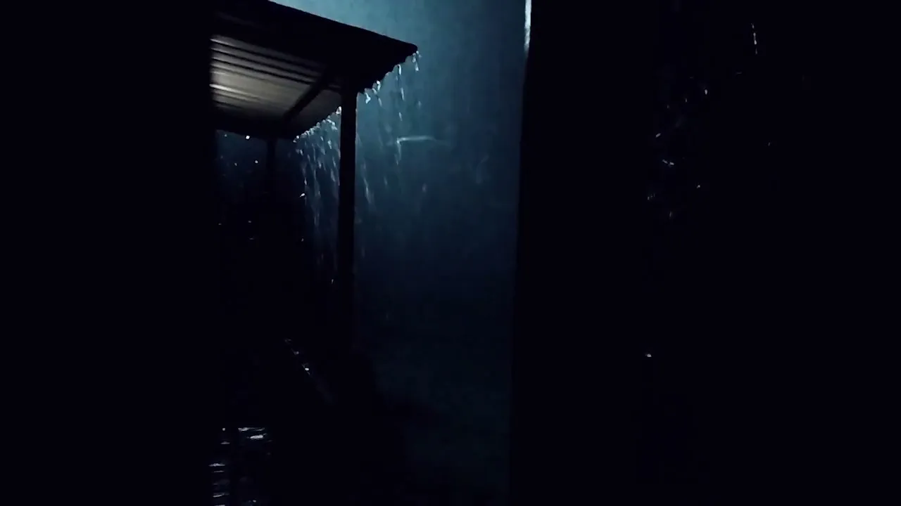 Deep sleep immediately in 1 minutes with heavy rain listening to easy to fall asleep