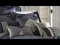 Vaughn Navy Comforter Bed Set Bedding by Waterford Linens