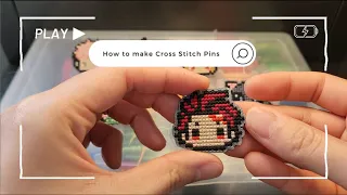 How to make Cross Stitch Pins Gift Ideas