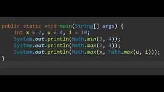JAVA How to use Math min and Math max