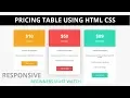 Awesome Pricing table for Beginners using html css Responsive
