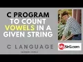 C Program to count vowels in a given string