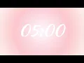 Aesthetic Pink Aura Countdown Timer 5 Minute Timer Soft Minimal Background