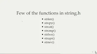 How to use String functions in C Programming Part 2 by Prof Shiburaj