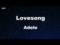 Lovesong - Adele Karaoke 【No Guide Melody】 Instrumental