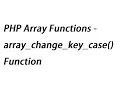 PHP Array Functions - array