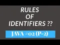 Java Identifiers in Hindi ProgRank Part-2