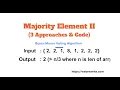 Majority Element II LeetCode 229 Majority Element Greater than Times