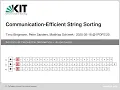 Communication-Efficient String Sorting Presentation at IPDPS 20
