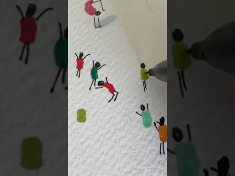 De los pelos / día 79 pintando personitas