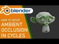 Blender how to setup ambient occlusion in cycles