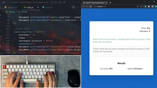 ASMR Programming - JavaScript Type Test App Coding