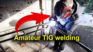 AMATEURS trying to TIG WELD a Stainless Yacht Solar Frame