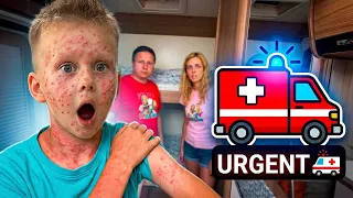 🚨 AMBULANȚA în CAMPING 🚑 IONUȚ plin de ALERGIE 🤢