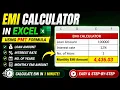 EMI Calculator in Excel using PMT Formula Excel Tutorial English