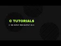 C Tutorial-3 Input and Output in C Tex Domain