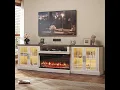 Review Nordivale 98 Farmhouse TV Stand - Fireplace Large Storage for TVs up to 100
