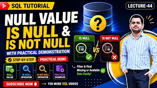 NULL Value IS NULL IS NOT NULL Operator in SQL SQL Tutorial for Beginners Part 44