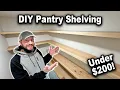 How to Make Your Own Wooden Pantry Shelving Inexpensive and Strong