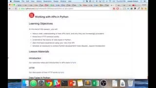 Introduction to APIs Using Python - General Assembly