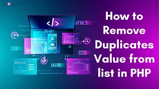 How to Remove duplicates value from list in php