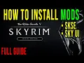HOW TO DOWNLOAD AND INSTALL MODS Script Extender - SKSE SkyUI FULL GUIDE