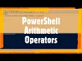 PowerShell Arithmetic Operators Create calculator using Powershell