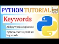 Keywords in Python Print all keywords in Python Python Programming for Beginners HINDI L9