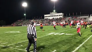 Owen Treece to Tanner Barnhart 9 yard TD pass 19