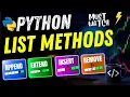 Python List Methods in 5 Minutes Append vs Extend vs Insert Remove Python in Hindi Code Cafe
