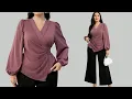 Make This Gorgeous Wrap Blouse Pattern Drafting Sewing Tips You ll Love