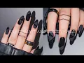 Black Matte and Glossy Nails Self Nail Extension