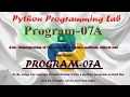21CSL46 Program 07A Find the area of Triangle Circle and Rectangle VTU Fourth Semester