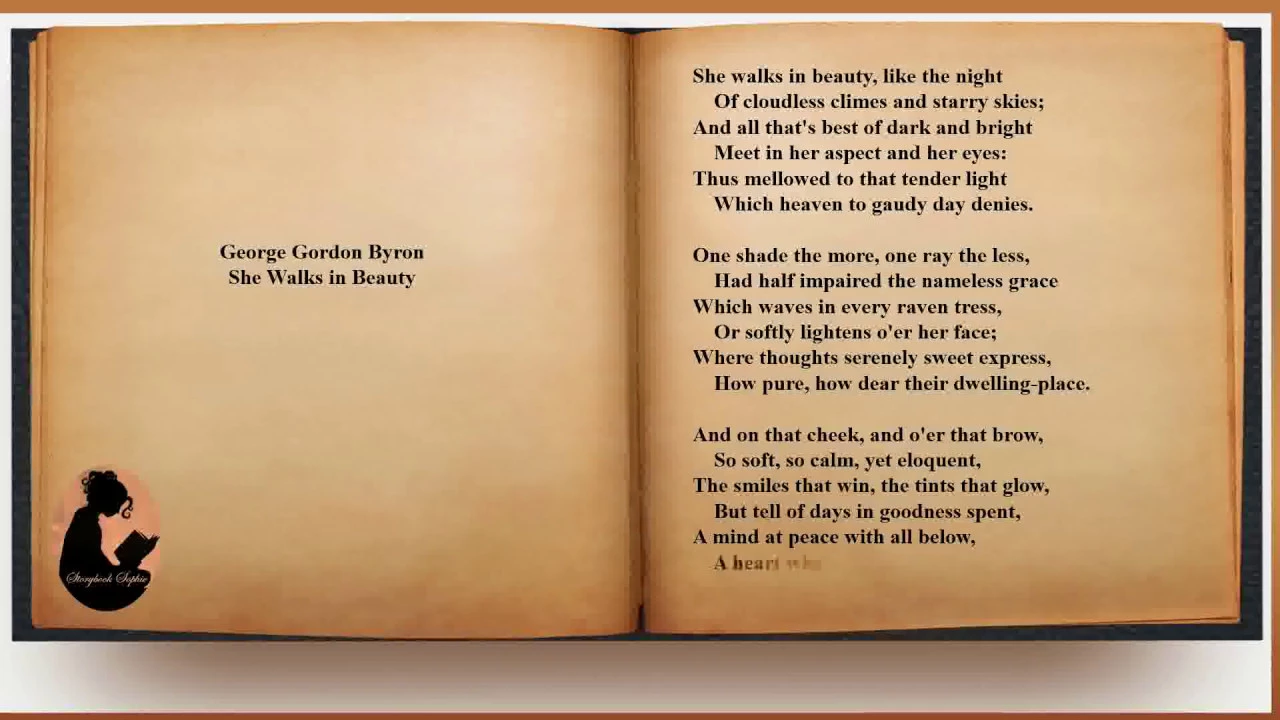 George Gordon Byron - She Walks in Beauty (audio with text) George Gordon Byron - She Walks in Beauty (audio with text)