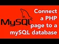 04 - Connect to a mySQL database in PHP