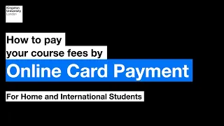 How to pay your course fees by online card payment