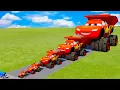 Lagu Big \u0026 Small Dump Truck Lightning Mcqueen vs Train Thomas | BeamNG.Drive