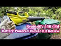 Ryobi 40V 550 CFM Battery Powered Blower Kit Review It s Awesome