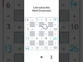 Can you solve this math crossword