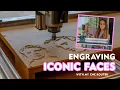 A SUPER SATISFYING CNC Engraving Compilation - Iconic Faces
