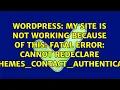 My site is not working because of this Fatal error Cannot redeclare